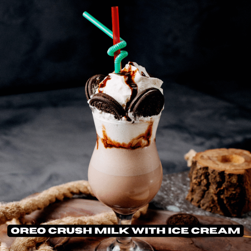 Oreo Crush Milk with Ice Cream